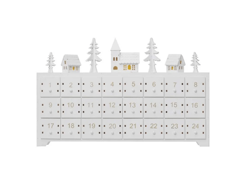 Emos ZY2208 LED adventi naptár, fa, 23x37 cm