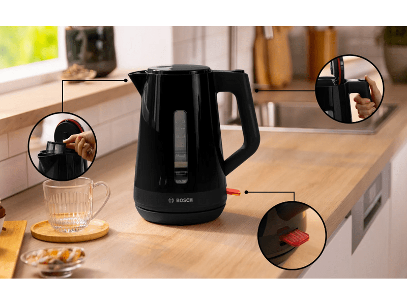 Bosch MyMoment 1.7L kuhalo za vodu, crno