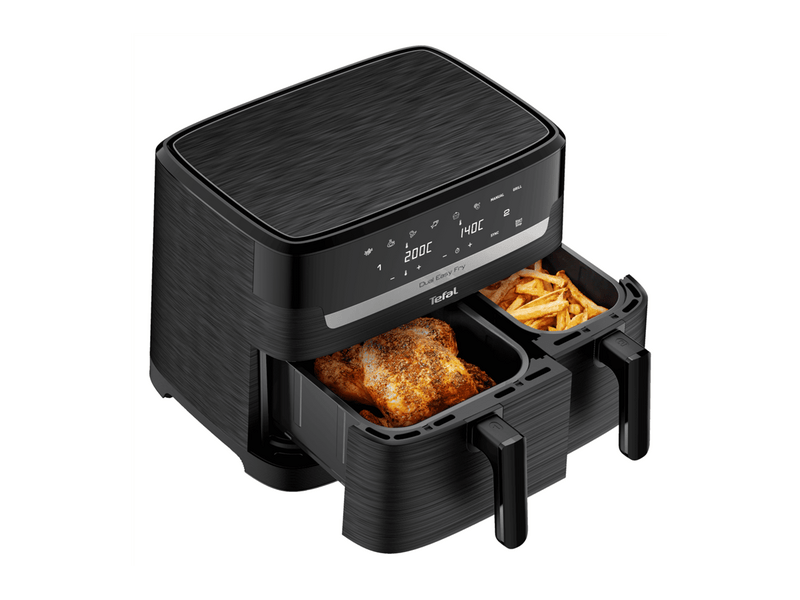 Tefal EY901N10 Dual Easy Fry Forrólevegős fritőz, fekete