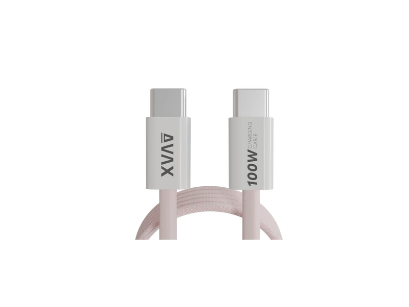 Avax CB610P MAGNETY 100W USB-C mágneses gyorstöltő kábel, rózsaszín