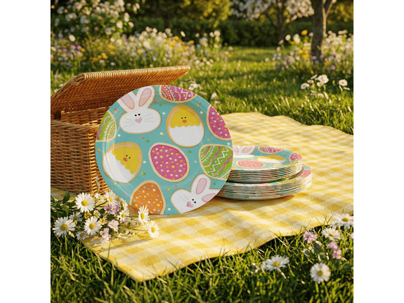 Family 57988 Húsvéti papírtányér, 23 cm, 8 db