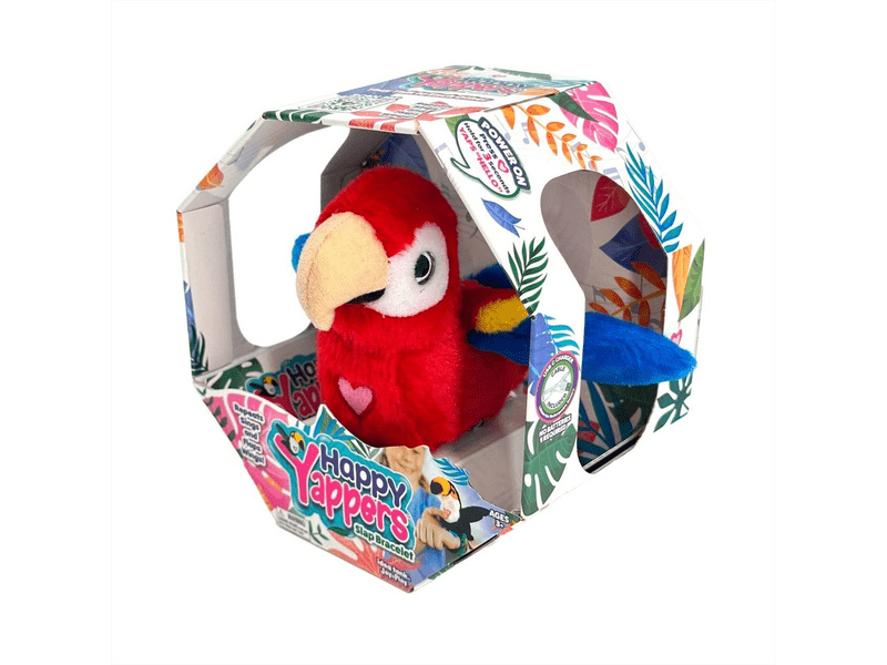 Happy Yappers interaktív plüss - piros arapapagáj (9594)
