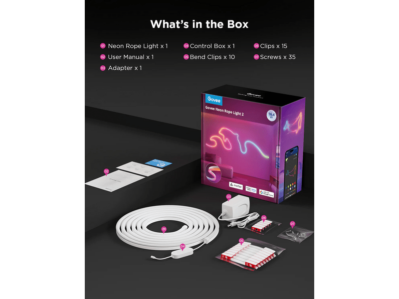 Govee Neon Rope Light 2 H61D5301, 5 m