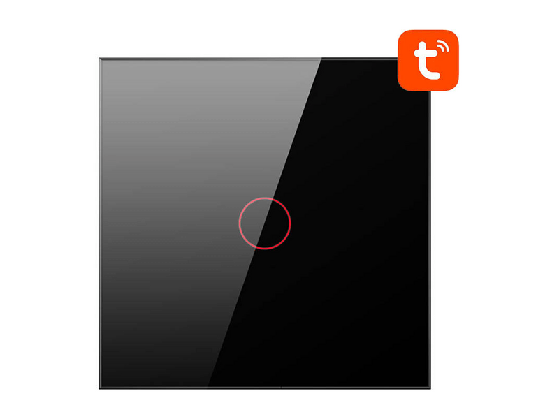 Avatto TS02-EU-B1 Single TUYA Wifi Érintőkapcsoló, fekete