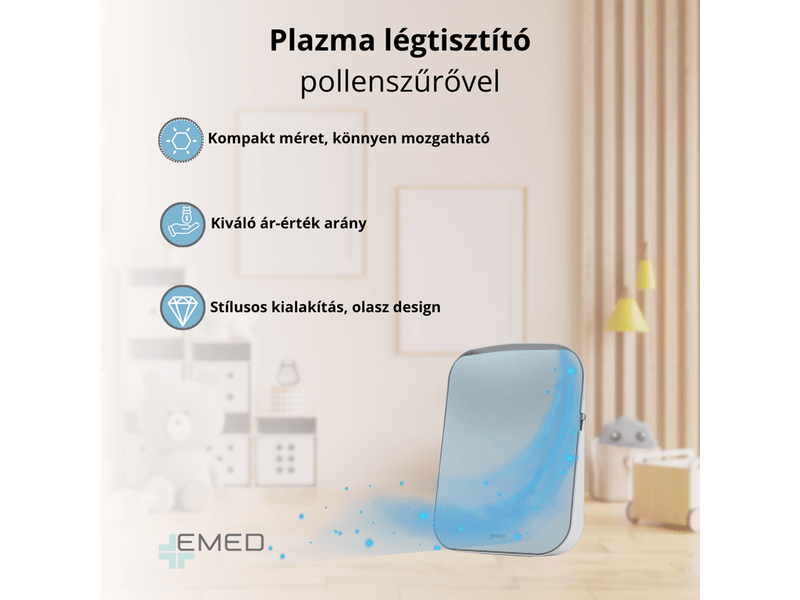 Emed GYPA500 Plazma légtisztító pollenszűrővel