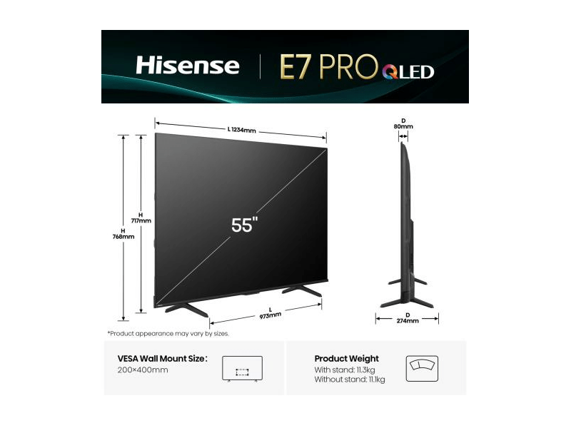 Hisense 55E7Q PRO 55