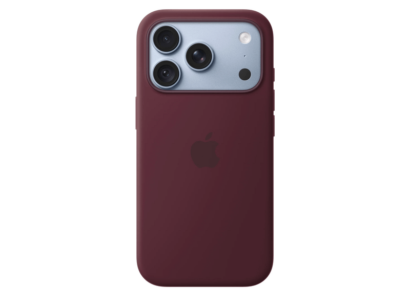 Apple iPhone 18 Pro szilikon tok, MagSafe-rögzítésű, burgundi (MK8U4ZM/A)