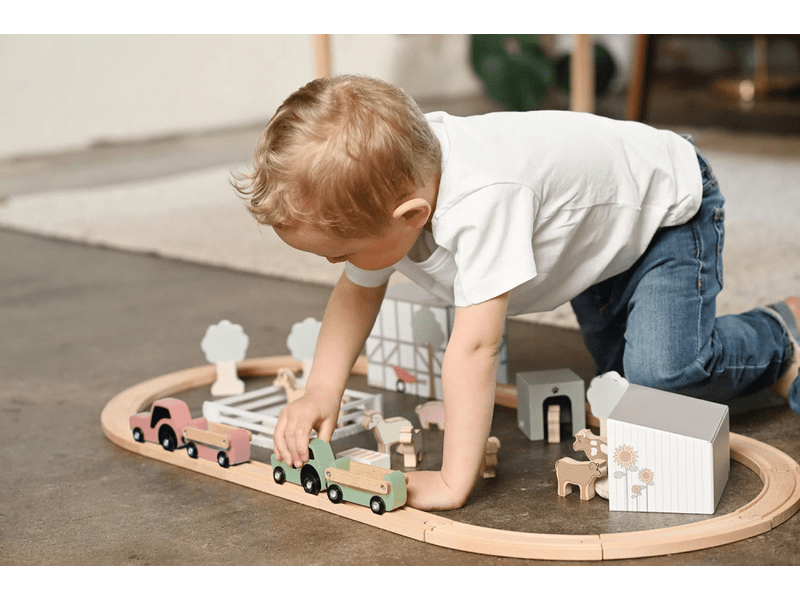 Vonat pálya szett farm állatokkal (W7232)