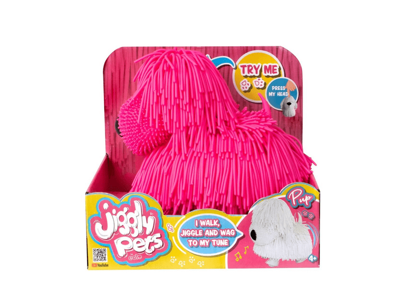 Eolo JIggly Pets Riszáló Állatok, kutya, pink (WD188-PI)