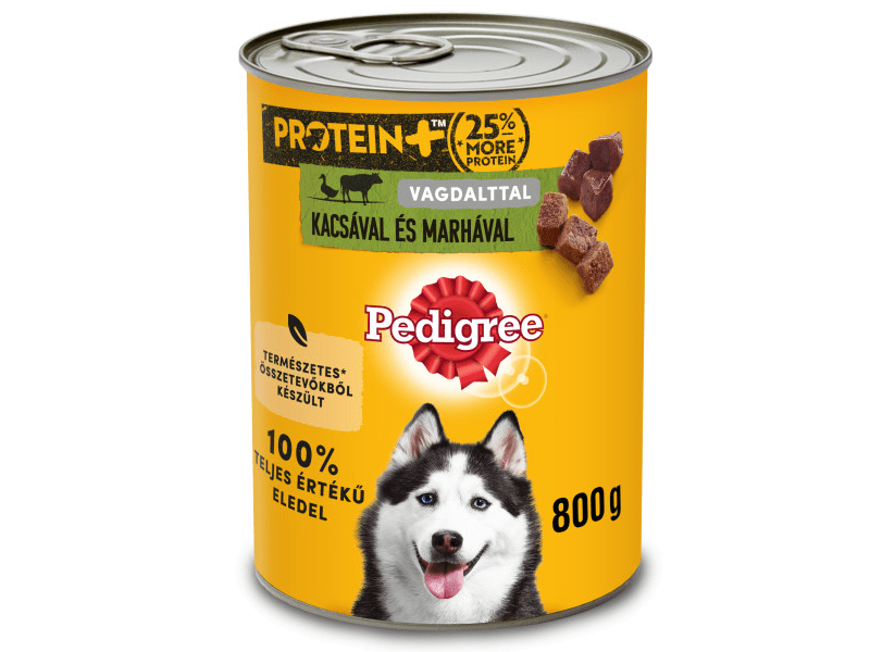 Pedigree kutya konzerv eledel kacsával és marhával felnőtt kutyák számára, 800 g (437496)