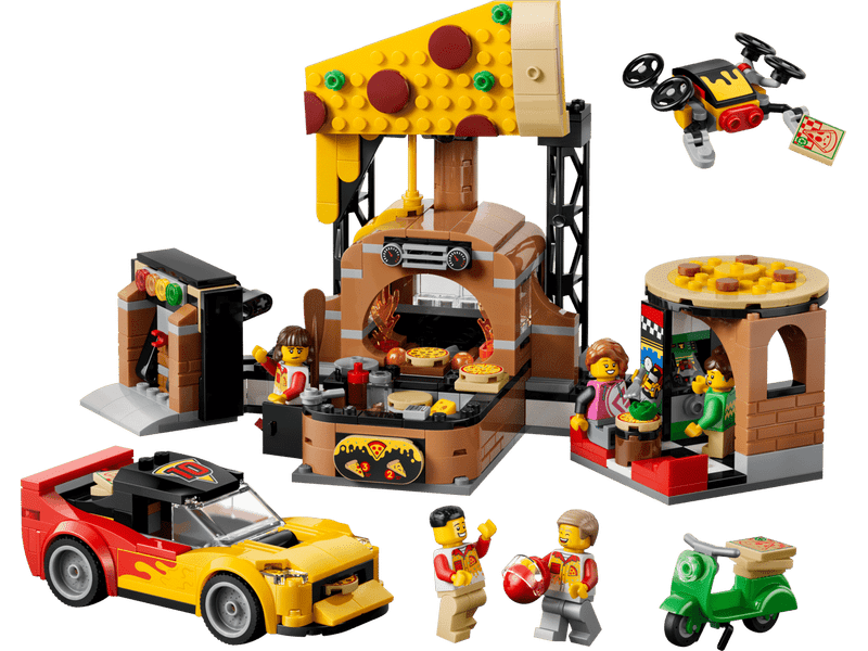 LEGO® City Pizzéria kiszállító járművekkel (60496)