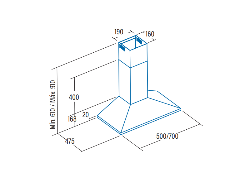 Cata V-700 X/L Páraelszívó, inox