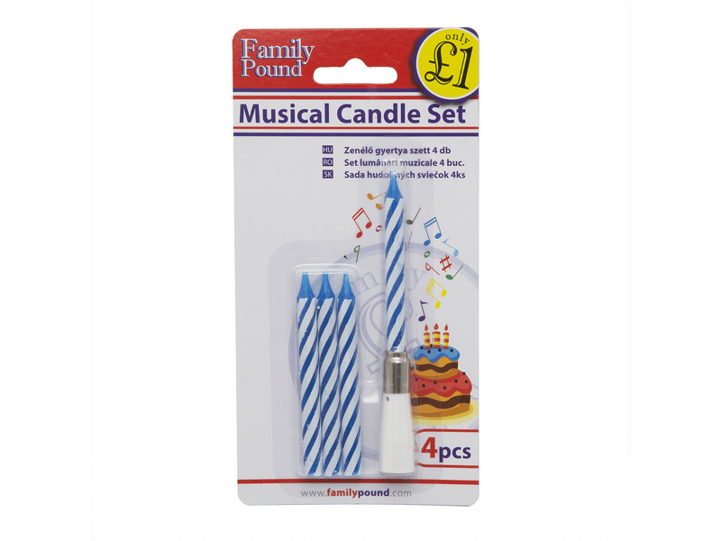 Family 57240 Zenélő gyertya szett, 4 db, kétféle