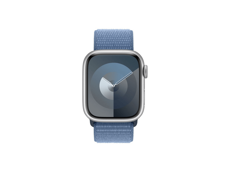 Apple Watch Series 9 (2023) GPS – 41 mm-es ezüst alumíniumtok, télkék sportpánt (MR923QH/A)