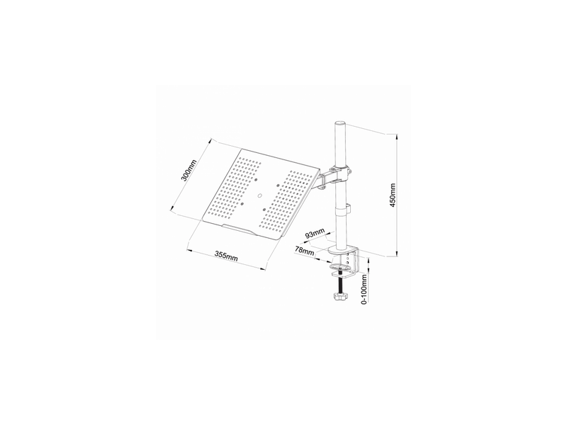 Sbox LCD-L01 Asztali laptop tartó konzol