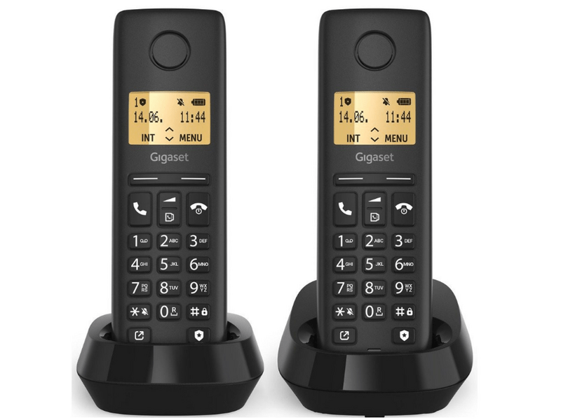 Gigaset Pure 100 DUO DECT Telefon, fekete (L36852-H3105-S201)