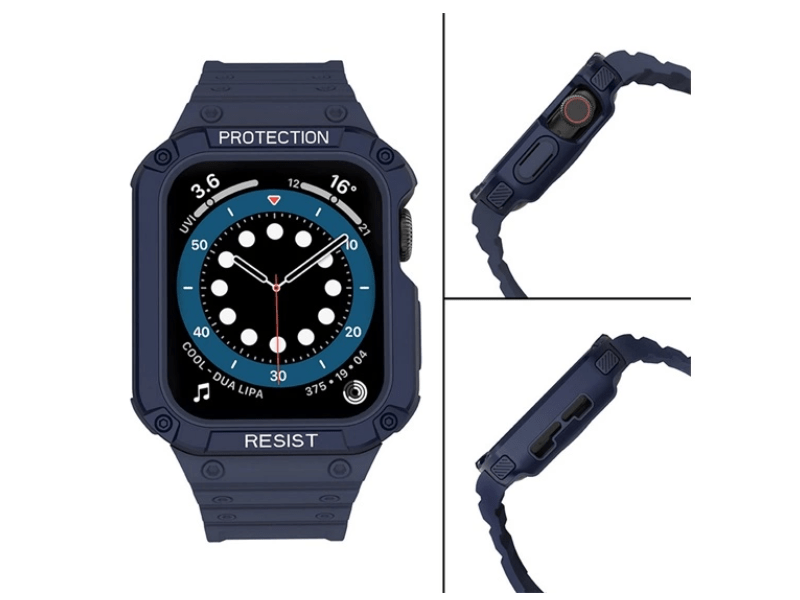 Gigapack Apple Watch pótszíj+keret, sötétkék (GP-141532)