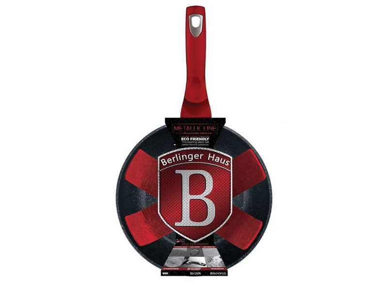 Berlinger Haus BH1267N Metallic Line Burgundy Edition Wok, 28 cm