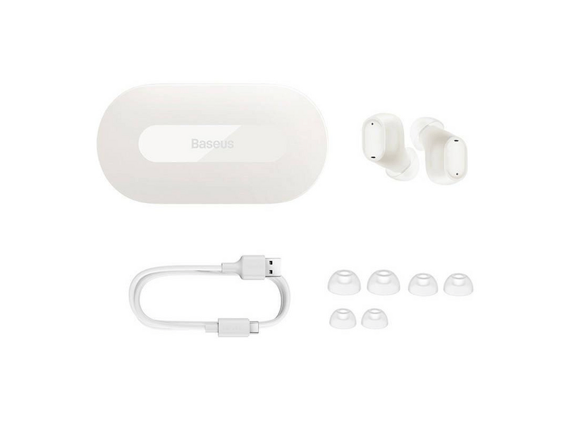 Baseus Bowie EZ10 Bluetooth fülhallgató fehér