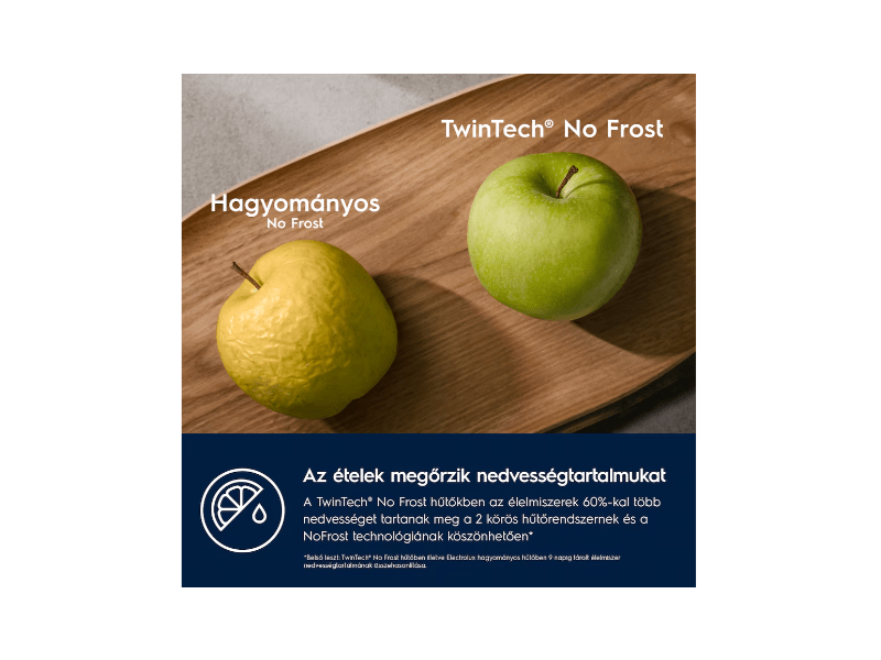 Electrolux ENP7MD18S Beépíthető alulfagyasztós kombi hűtő