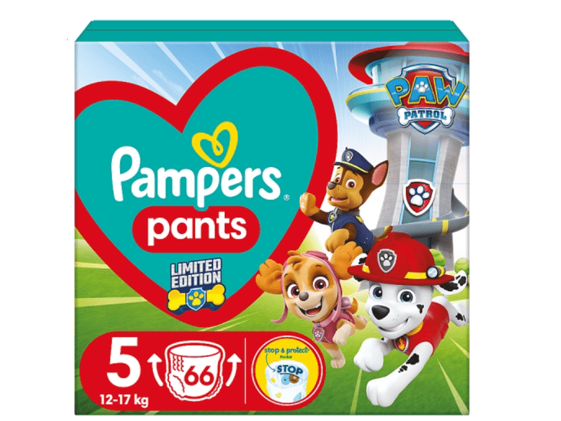 Pampers Pants Paw Patrol, Méret: 5, 66 db Pelenka