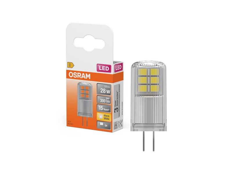 Osram LED PIN 28 320° 2.2W 827 Clear G4