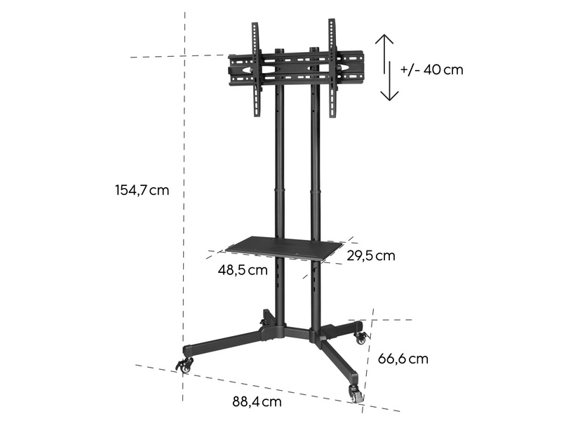 Hama 220874 Gurulós tv állvány 75