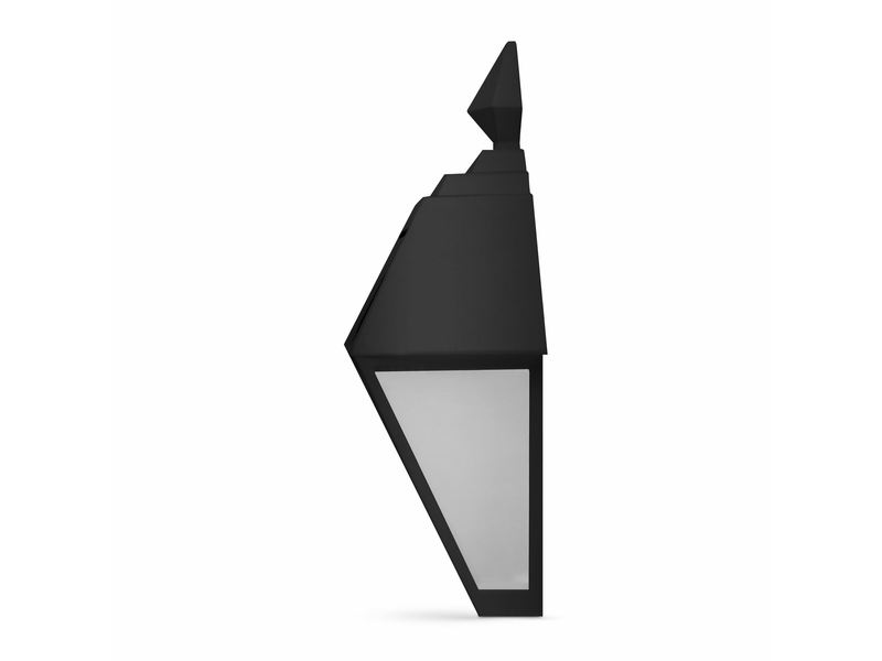 LED-es szolár fali lámpa fekete