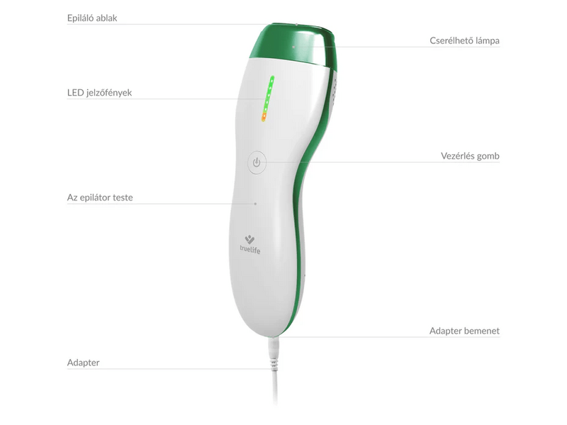 TrueLife BELLE IPL Epilátor, zöld-fehér (TLIEMIPLEB3LA)