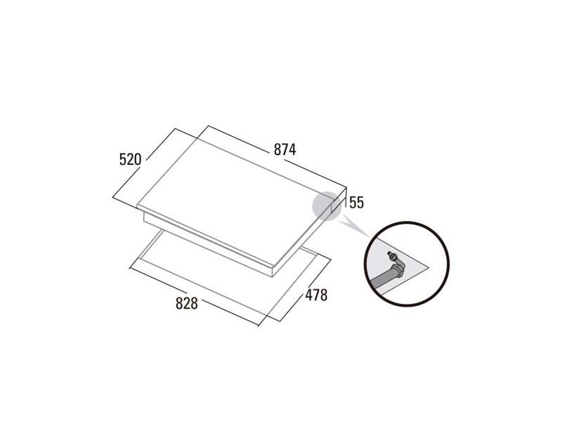 Cata LCI-9041 BK Beépíthető gáz főzőlap (08005404)
