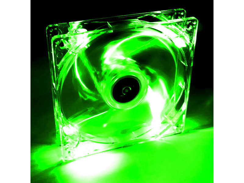 Akyga AW-12A-BG Ventilátor, Zöld LED