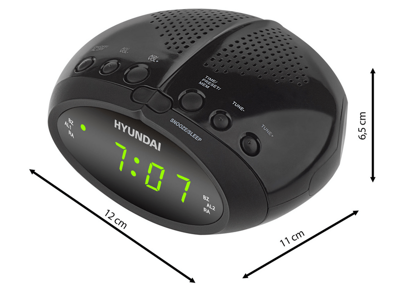 Hyundai RAC 213 B Rádiós ébresztőóra, fekete