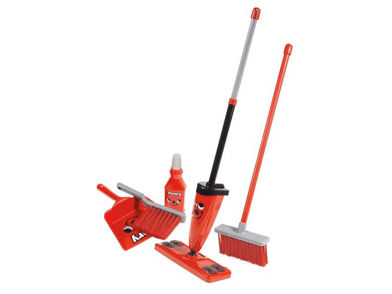 Henry játék takarító kocsi, 6 részes - piros (63060)