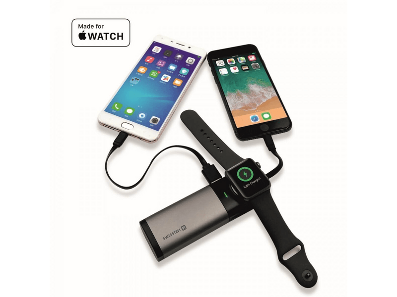 Swissten 2in1 MFi Apple Watch & iPhone power bank, 6700 mAh (22013980)