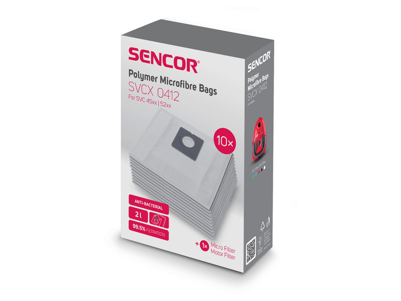 Sencor SVCX 0412 Mikroszálas porzsák, 2L, 10 db