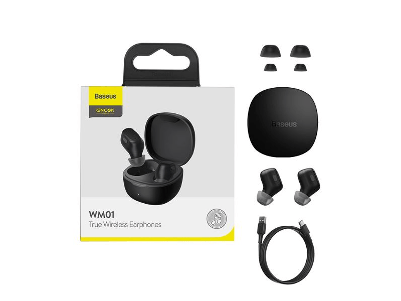 Baseus NGWM01-01 TWS Vezeték nélküli fülhallgató, fekete