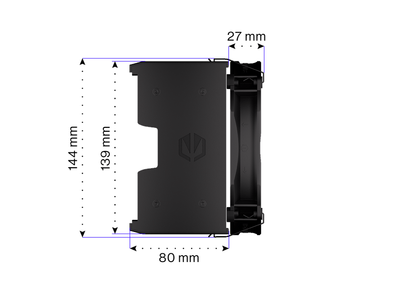 Endorfy Fortis 5 Black Processzorhűtő, 140mm (EY3A013)