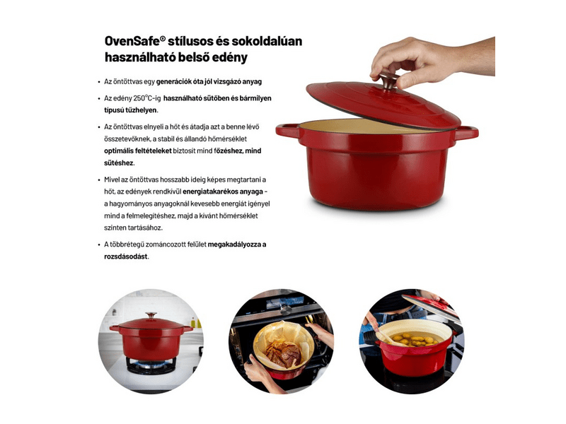 Lauben OvenSafe®️ Multicooker 6000RS Elektromos főzőedény