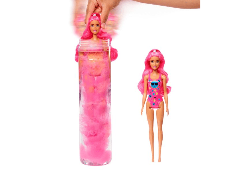 Barbie: Color Reveal meglepetés baba - Csini neon, 1 db, többféle (HCC67)