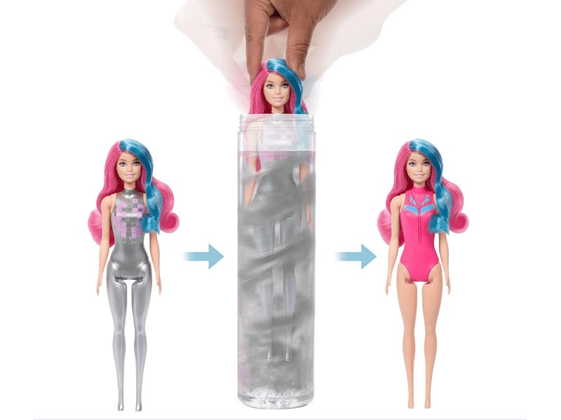 Barbie: Color Reveal meglepetés baba - Disco sztár, 1db (JCP01)