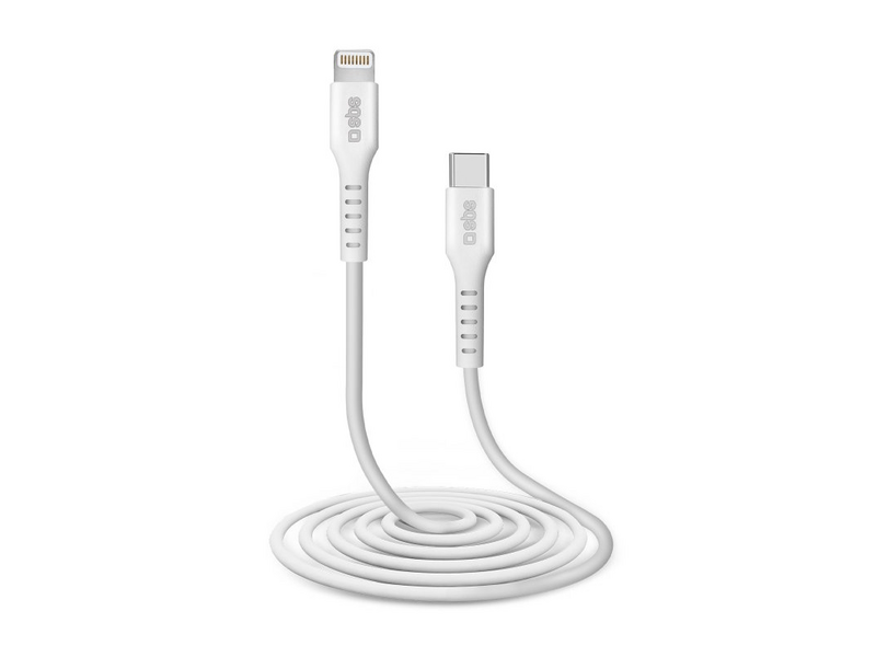 SBS USB-C/Lightning kabel 18W 2m, bijeli (TECABLELIGTC2W)