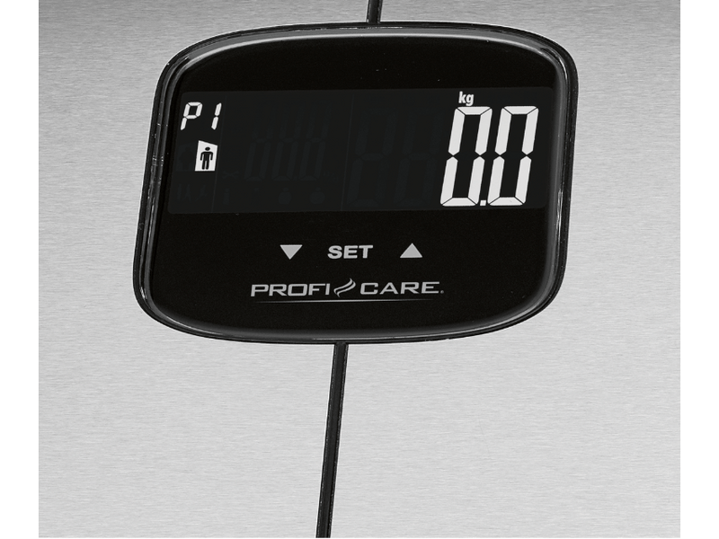 ProfiCare PCPW3006FAGR Személymérleg, rozsdamentes acél