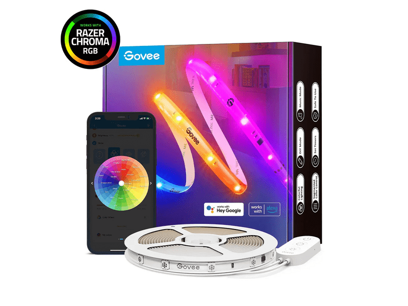 Govee RGBIC Pro H619A Smart LED szalag, 5 m (H619A3D1)