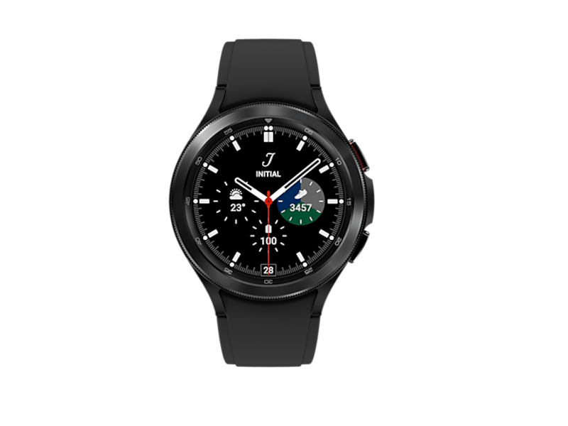 Samsung Galaxy Watch 4 Classic Okosóra, eSim, 46 mm, fekete + Samsung Galaxy Fit2 Aktivitásmérő, Piros (SM-R220NZRAEUE)