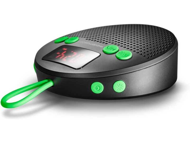 WaveMaster MOBI-3 Bluetooth hangszóró, FM rádió, Fekete/zöld