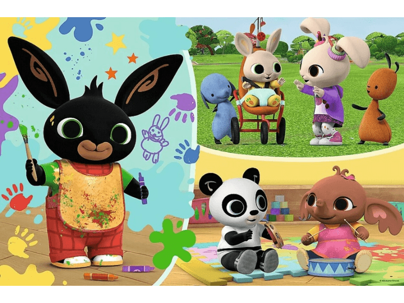 Trefl 3 az 1-ben kétoldalas óriás puzzle színezővel, Bing (42005)