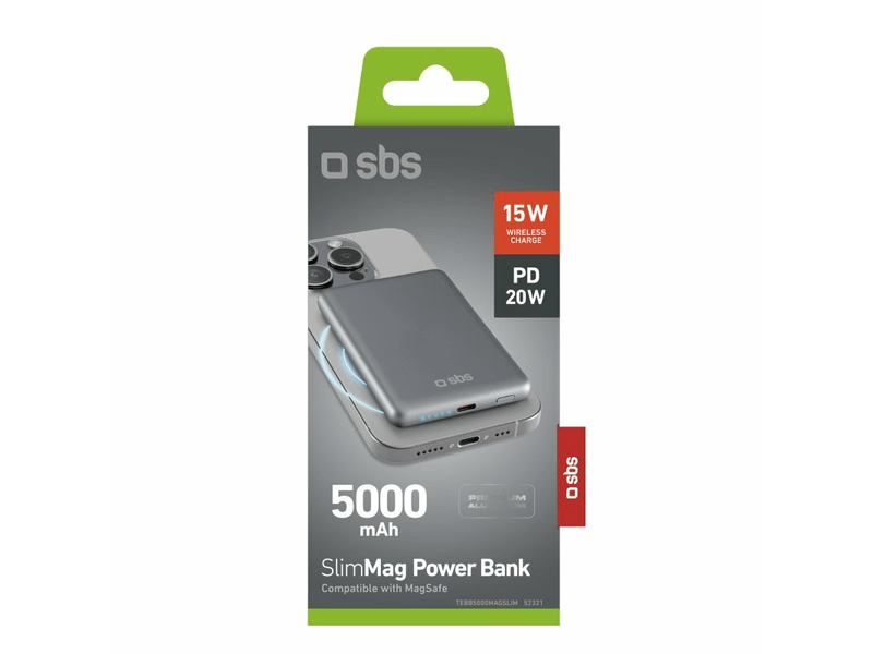 SBS - PowerBank SlimMag 5000mAh PD 20W