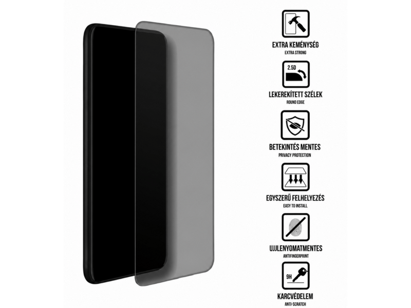 Cellect iPhone 18 Pro betekintésmentes üvegfólia (LCD-IPH18PR-PRIVACY)