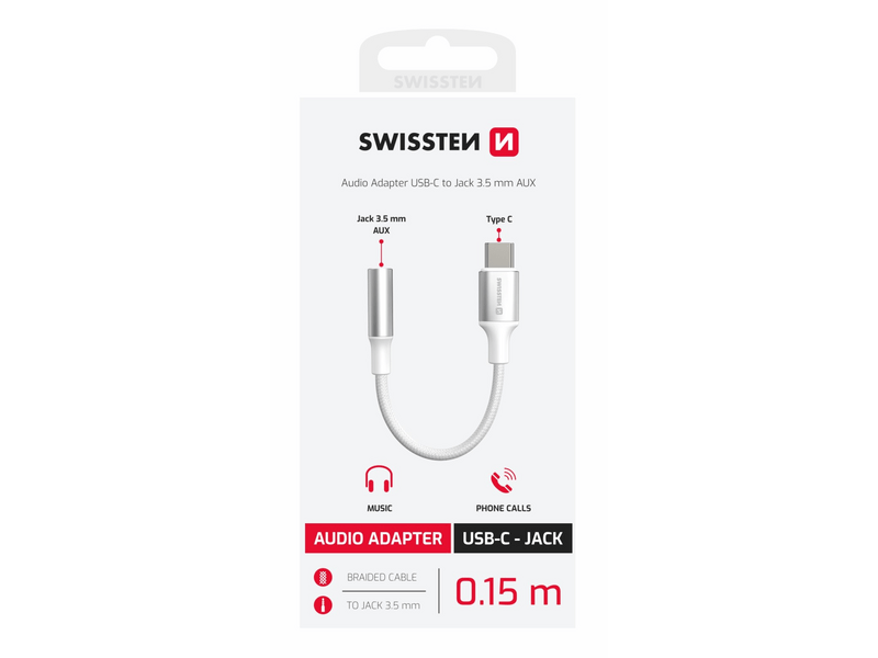 Swissten USB-C - 3,5mm Jack Audio adapter (73502312)