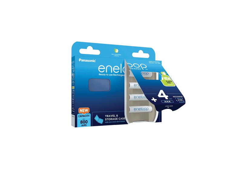 Panasonic eneloop BK-4MCDEC4BE AAA/mikro 800mAh Ni-MH akkumulátor 4db + akkubox